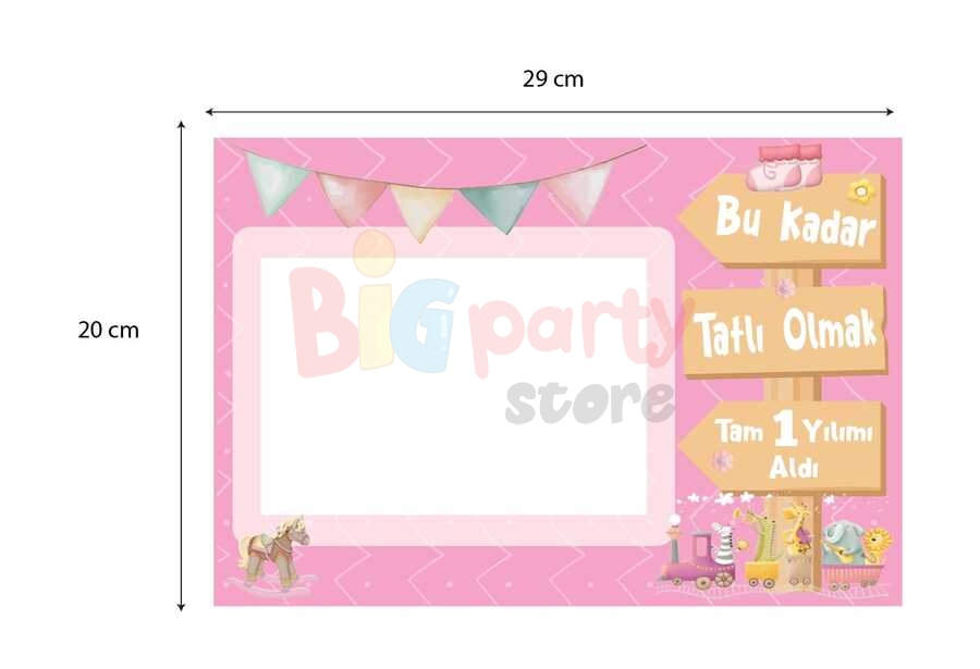 1 YAŞ KIZ TEMA 5 Lİ MASA PANO SET