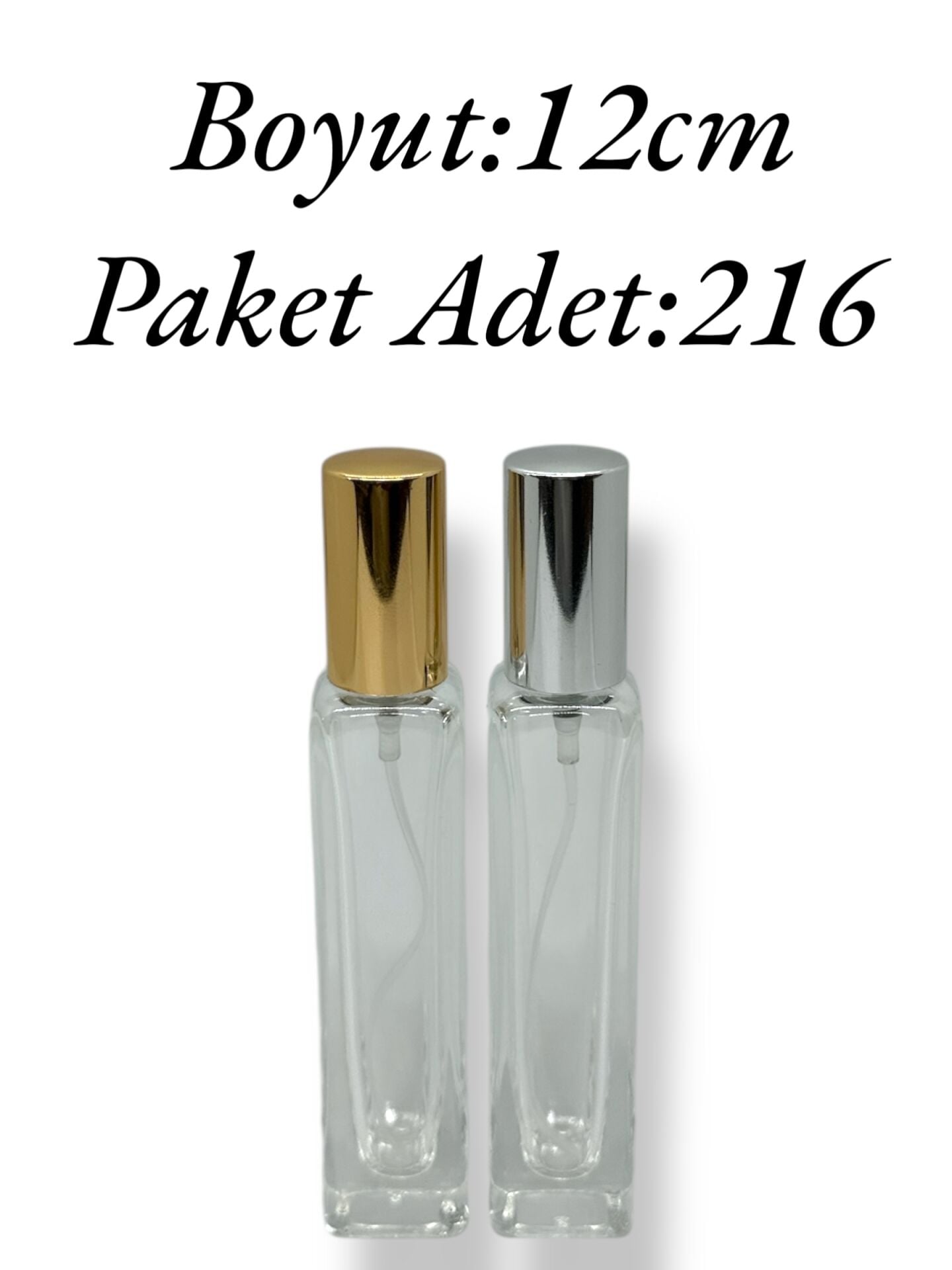 12 CM KARE CAM PARFÜM ŞİŞESİ