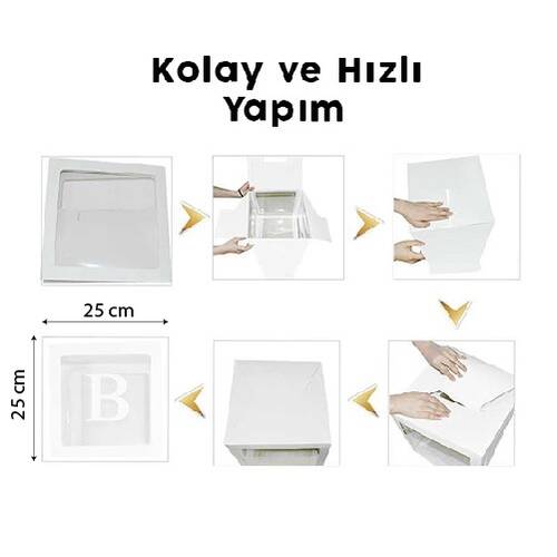 25 CM ŞEFFAF PENCERELİ KARTON KUTU ( 1 ADET)