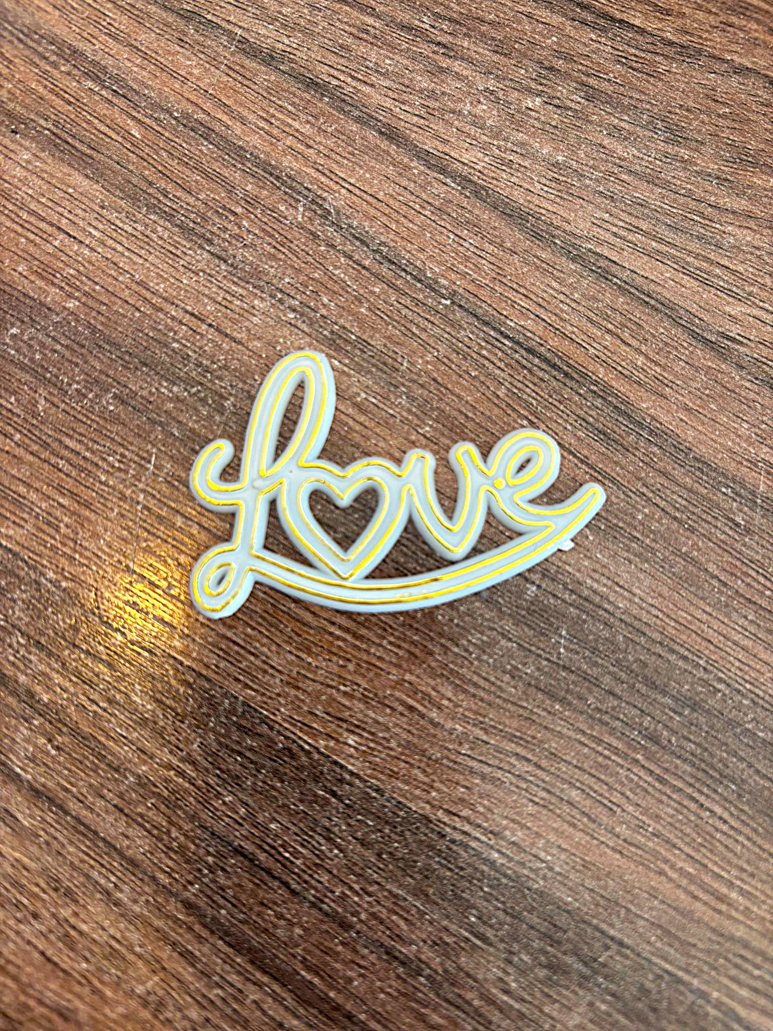7 CM LOVE PLASTİK PLAKET 12 Lİ