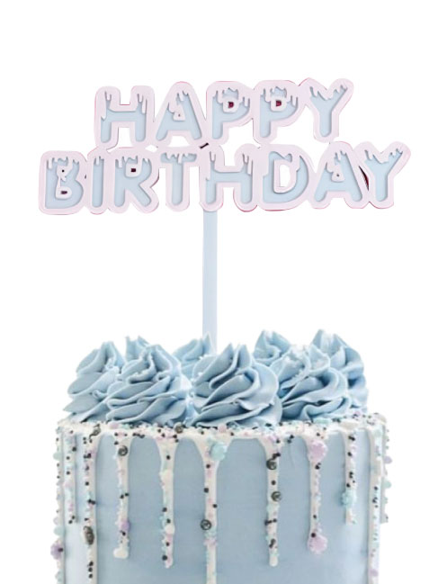 AKRİLİK PASTA ÜSTÜ HAPPY BIRTHDAY ÇUBUK BRS-4196