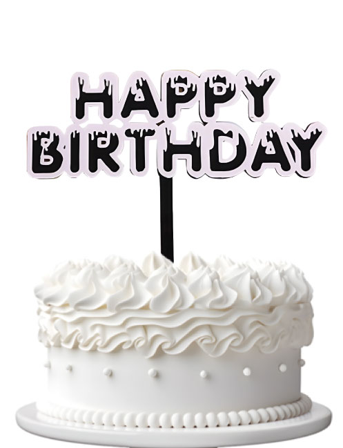 AKRİLİK PASTA ÜSTÜ HAPPY BIRTHDAY ÇUBUK BRS-4196