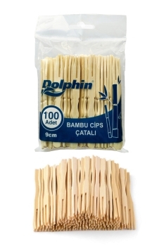 BAMBU CİPS ÇATALI 9 CM-100 ADET