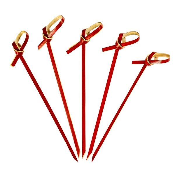 BAMBU KÜRDAN 50 Lİ-KIRMIZI DÜĞÜMLÜ 9 Cm