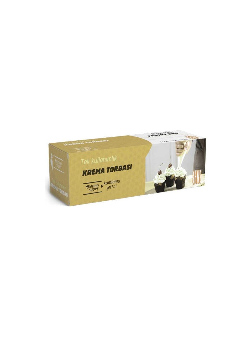 BENS TEK KULLANIMLIK KREMA TORBA 72 Lİ-ŞEFFAF