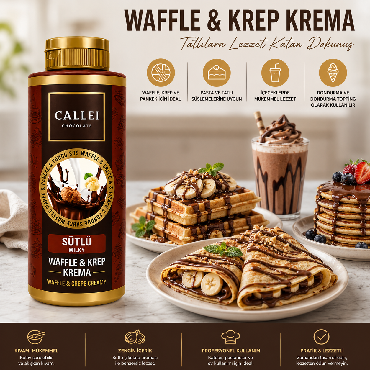 CALLEI WAFFLE SOS 300 gr-SÜTLÜ