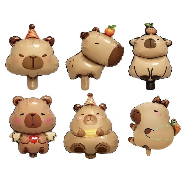 CAPYBARA 6 LI SET FOLYO BALON 1002