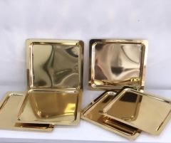 ÇELİK GOLD KARE SUNUM TEPSİSİ