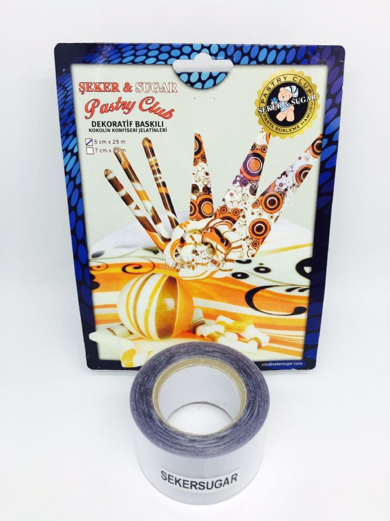 ÇİKOLATA TRANSFER JELATİNİ 5 CM  25 MT BOŞ