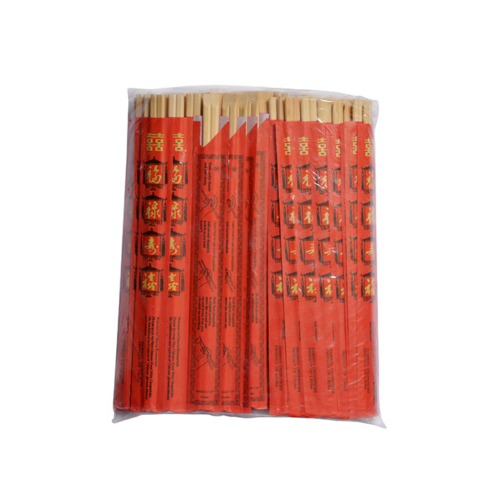ÇİN ÇUBUĞU (chopstıck) KIRMIZI KAĞITLI 24 CM 100 LÜ