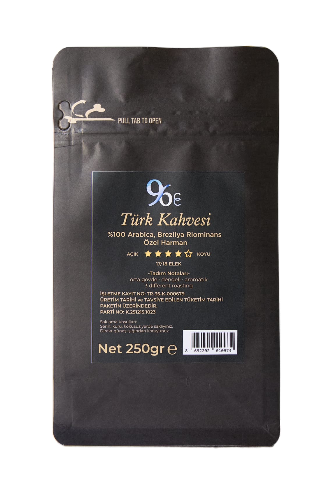 CT TÜRK KAHVESİ 250 GR %100 ARABİCA