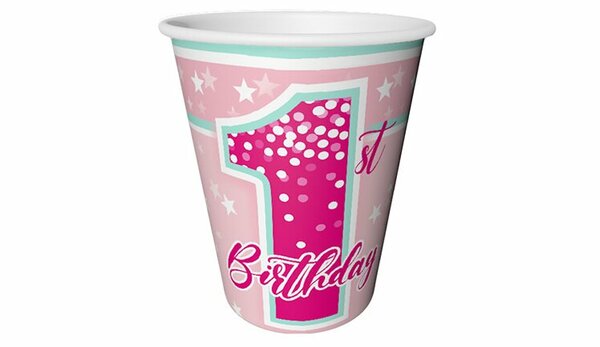 FIRST BIRTHDAY STARS GIRL BARDAK 8 ADET