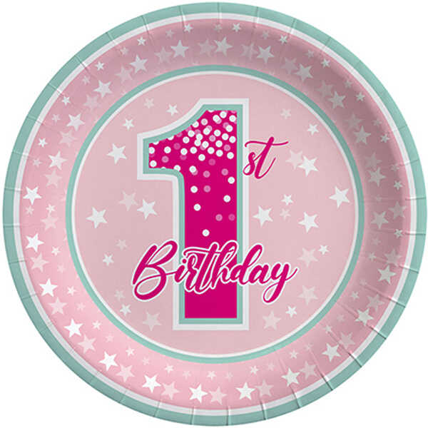 FIRST BIRTHDAY STARS GIRL TABAK 8 ADET