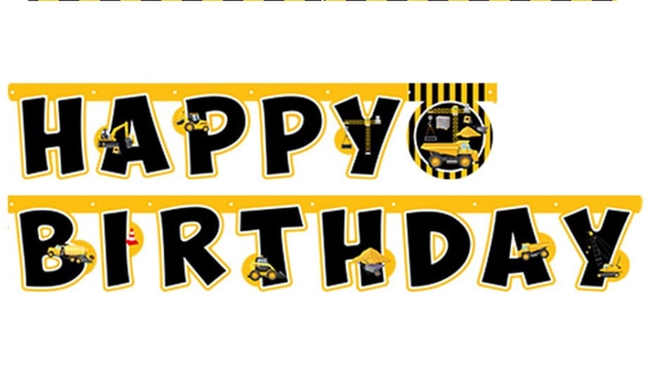 İNŞAAT HAPPY BIRTHDAY BANNER