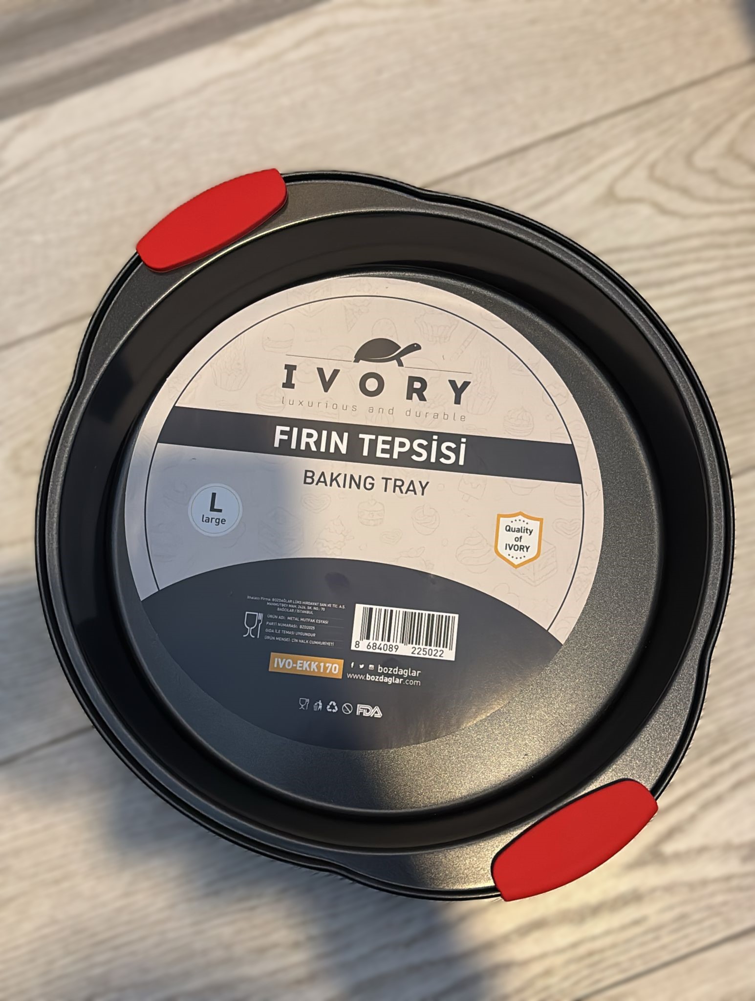 IVORY L BÜYÜK BOY YUVARLAK FIRIN TEPSİSİ EKK170