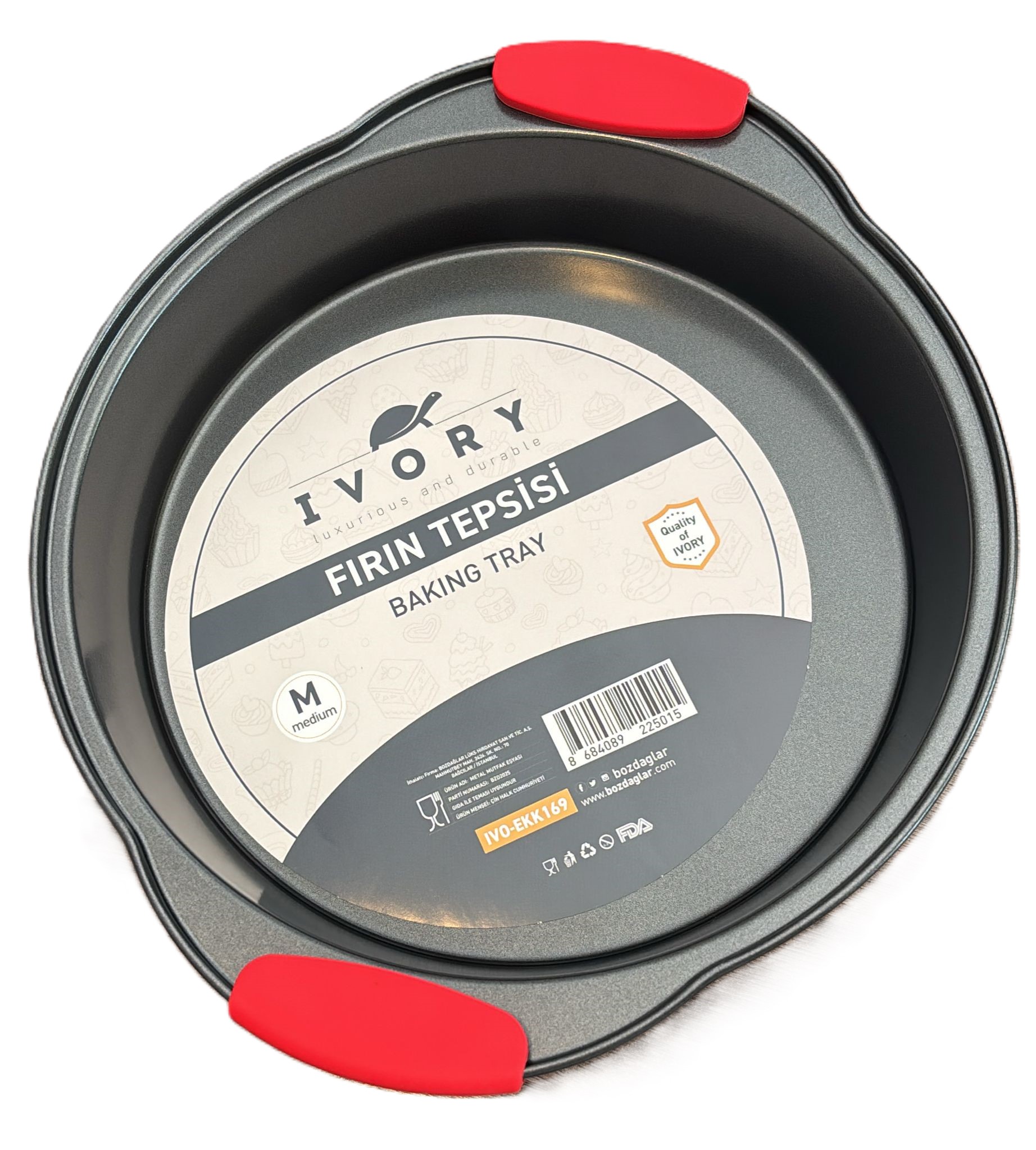 IVORY ORTA BOY(M) YUVARLAK FIRIN TEPSİSİ EKK169