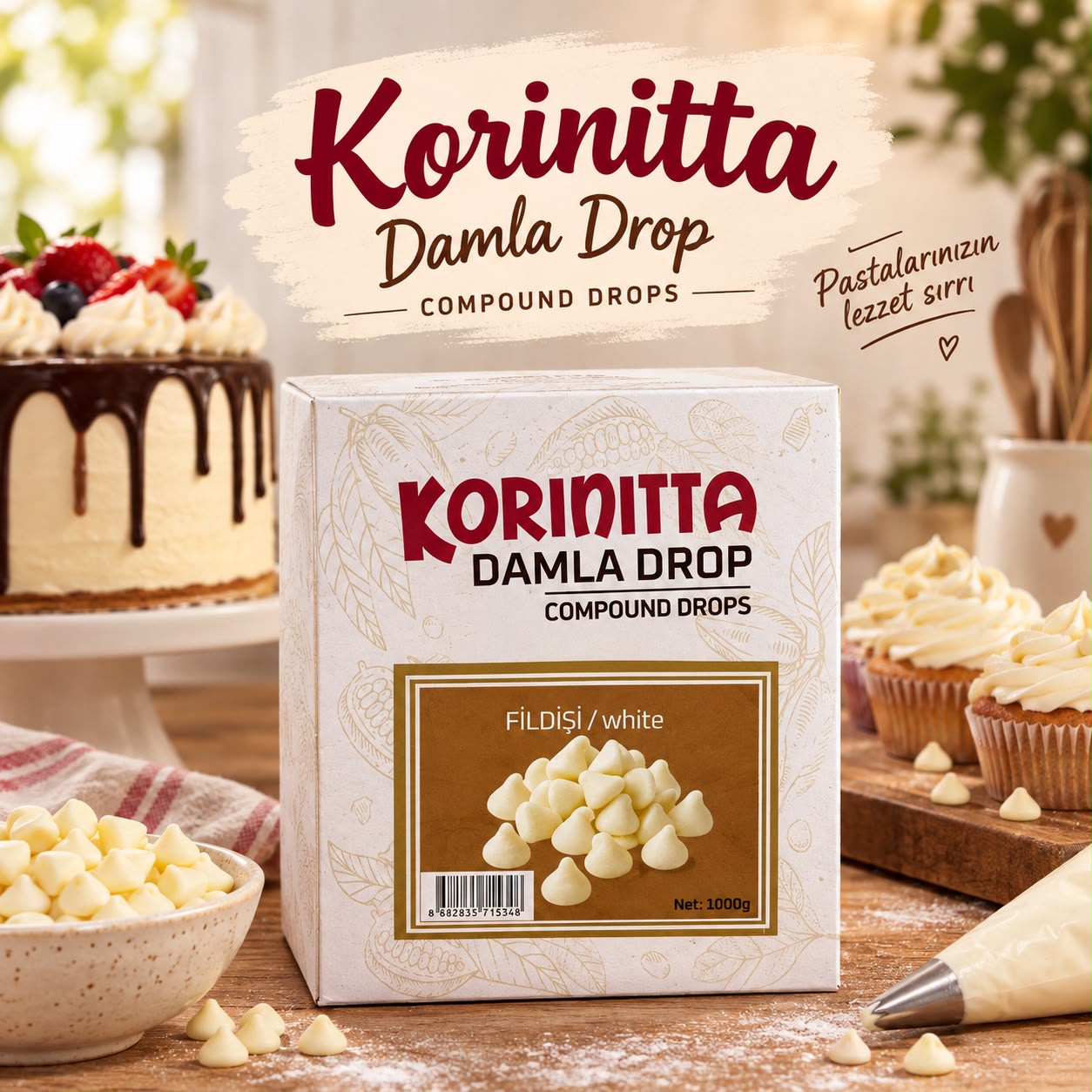 KORİNİTTA DAMLA KOKOLİN FİLDİŞİ 1 KG