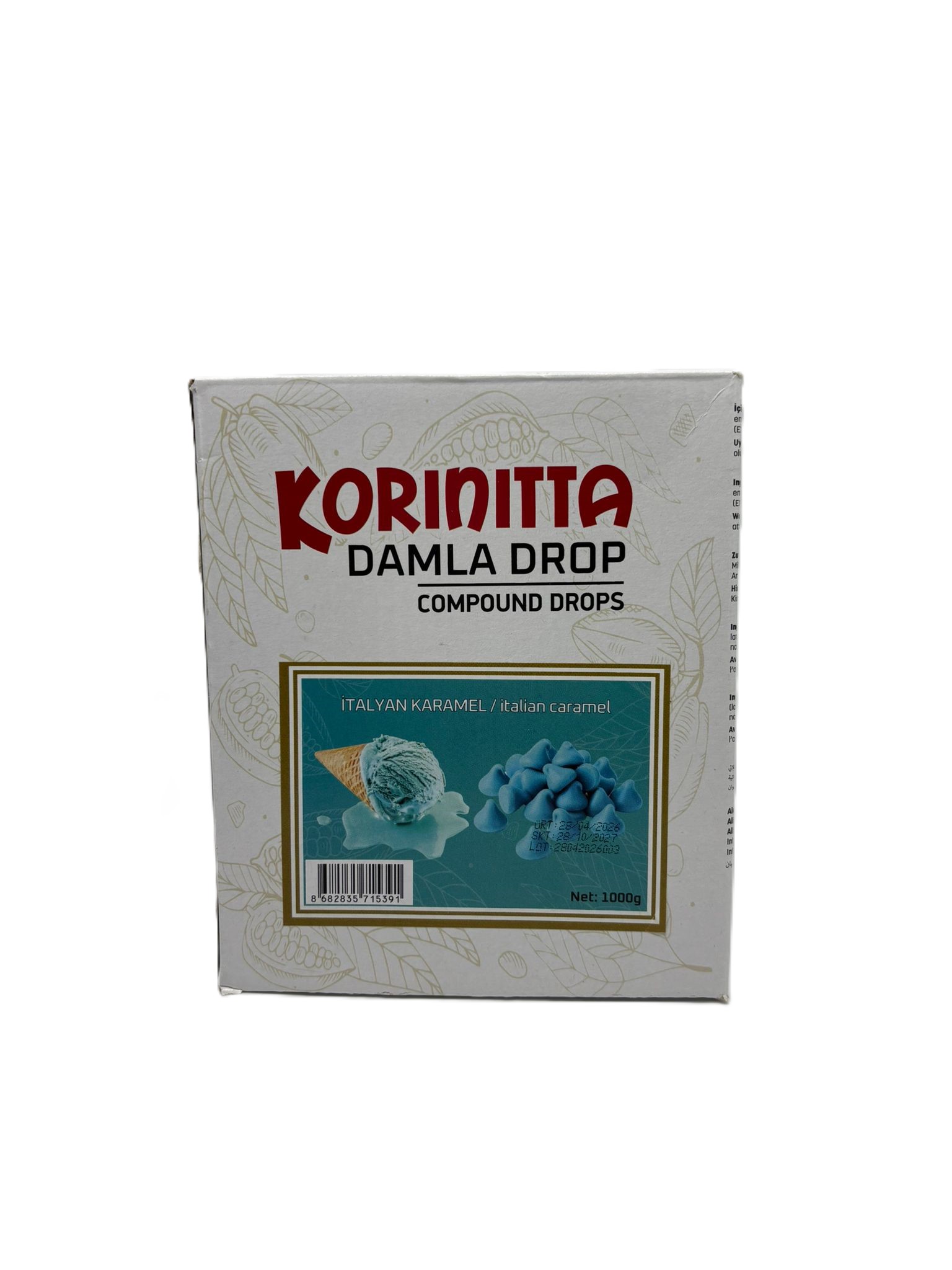 KORİNİTTA DAMLA KOKOLİN İTALYAN KARAMEL 1 KG