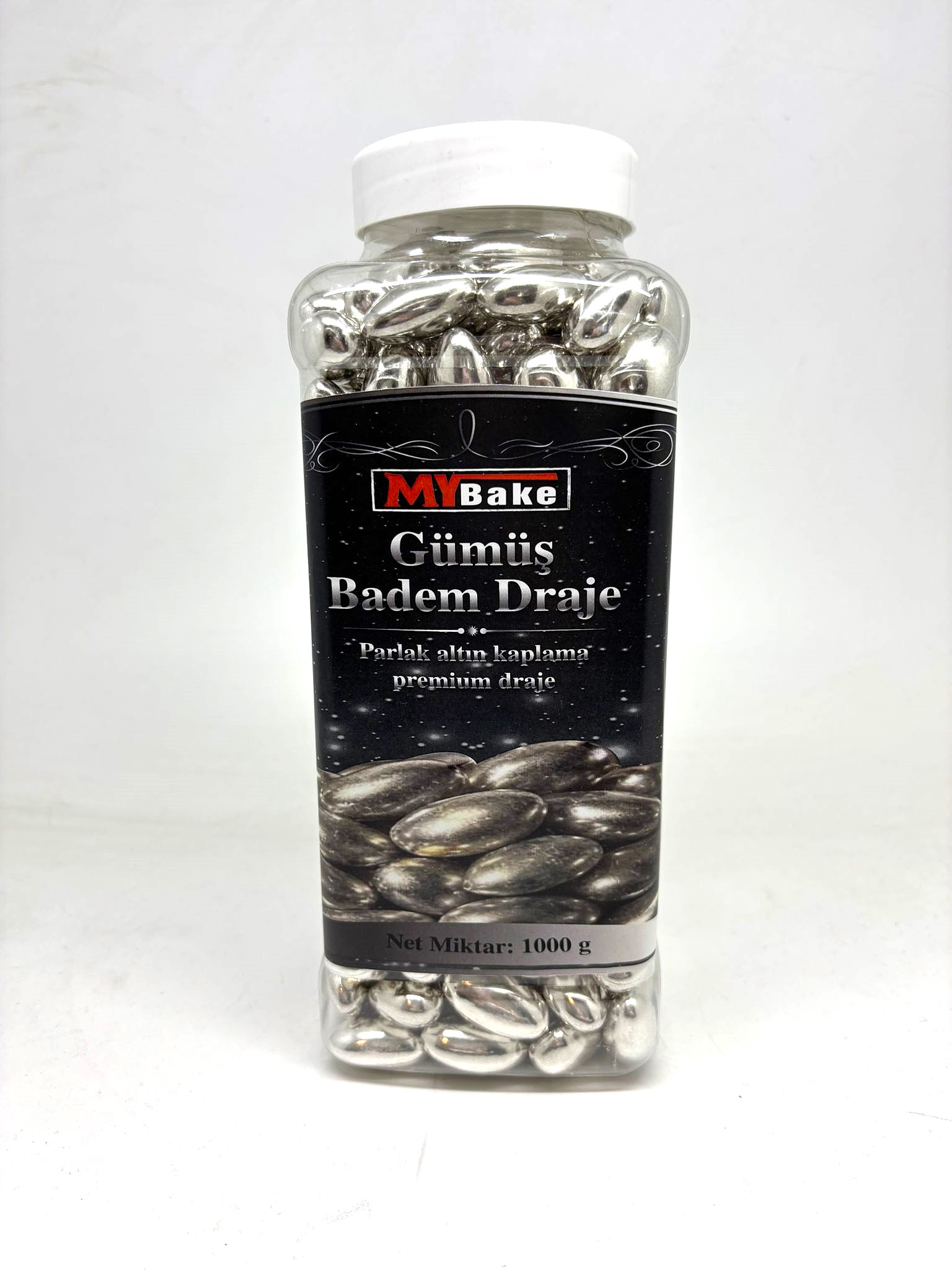 MY BAKE BADEM DRAJE 1 KG-GÜMÜŞ 1039