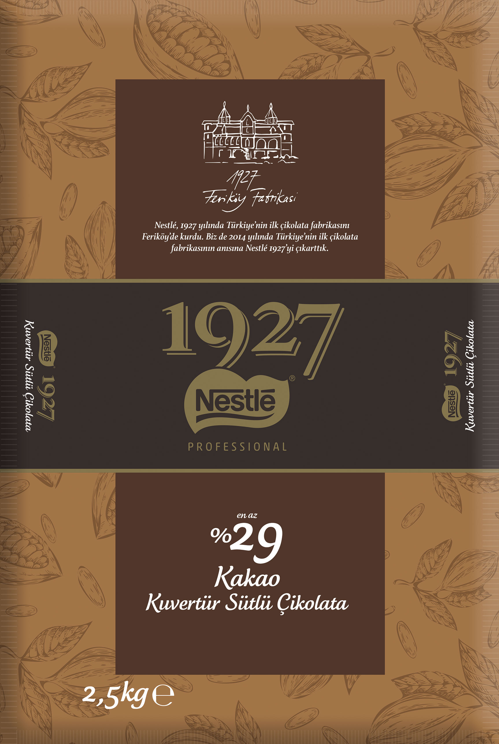 Nestle 1927 Sütlü Kuvertür Çikolata 2.5kg