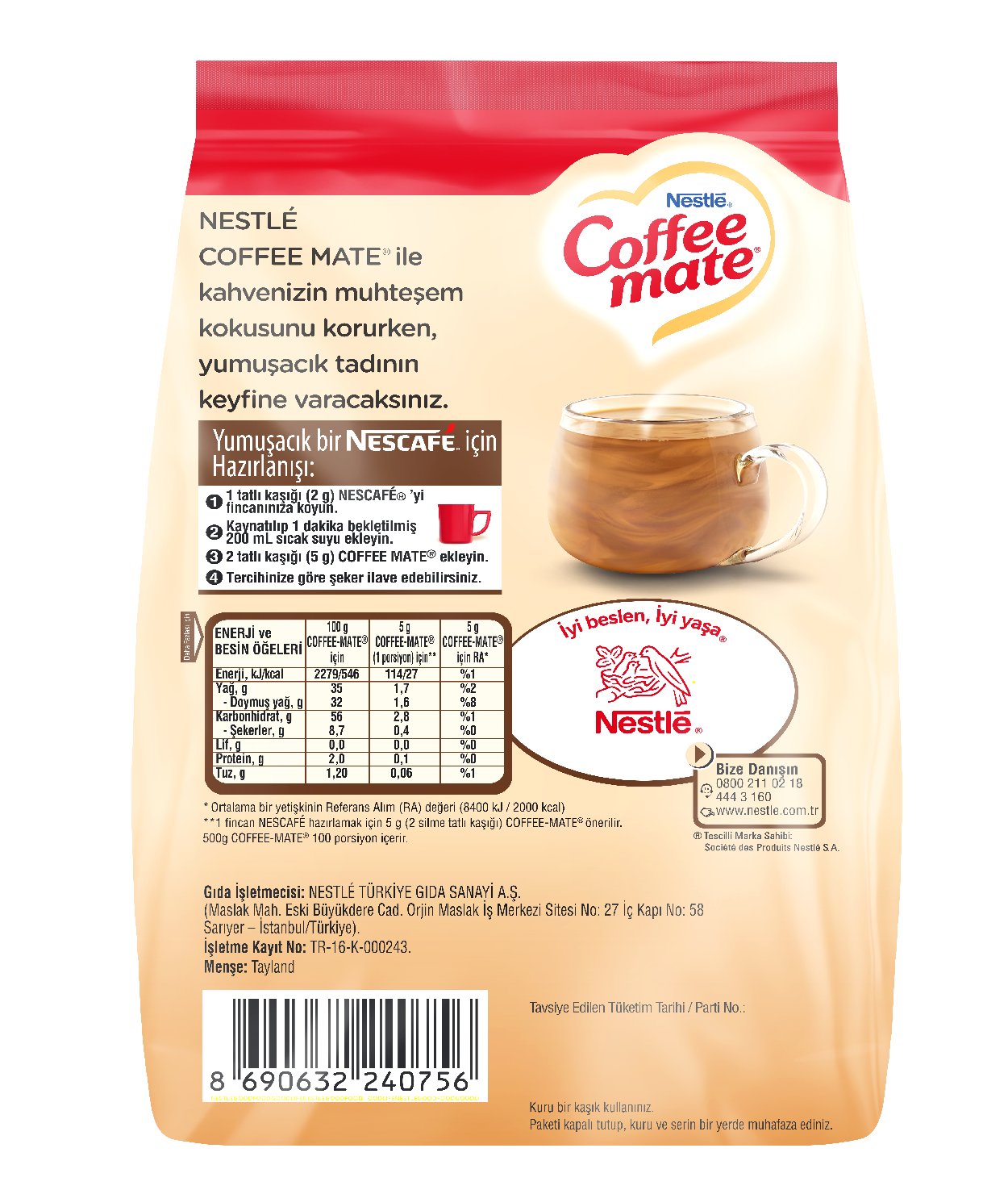 Nestle Coffee Mate Kahve Kreması 500 gr