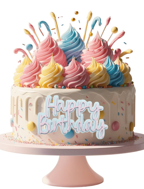 PASTA ÖNÜ DEKOR HAPPY BIRTHDAY YAZI BRS-4202