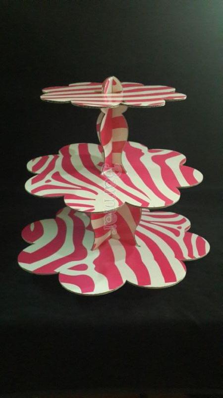 PEMBE ZEBRA MUFFİN STANDI