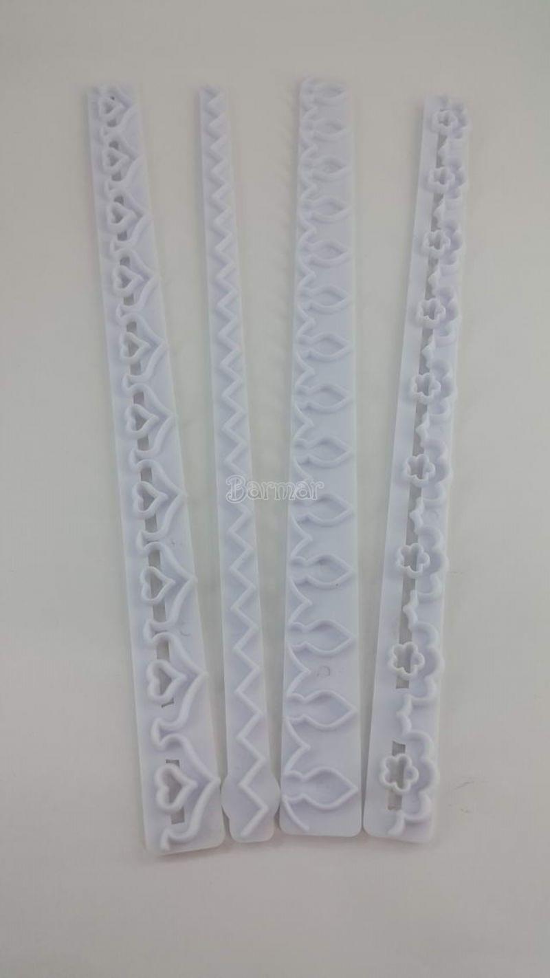 PLASTİK 4LÜ CETVEL SET (KALPLİ-ÇİÇEKLİ) c19-5