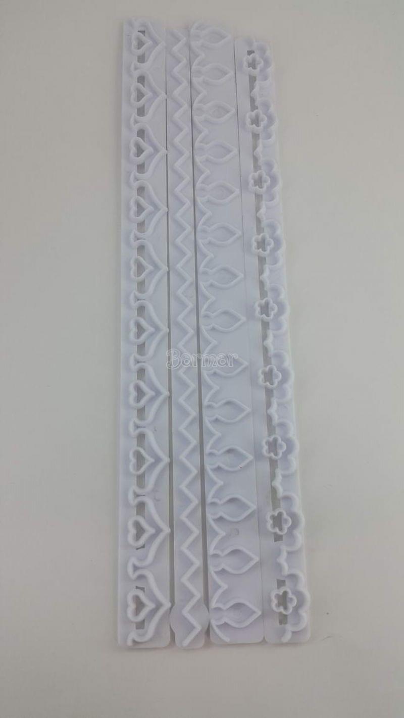 PLASTİK 4LÜ CETVEL SET (KALPLİ-ÇİÇEKLİ) c19-5