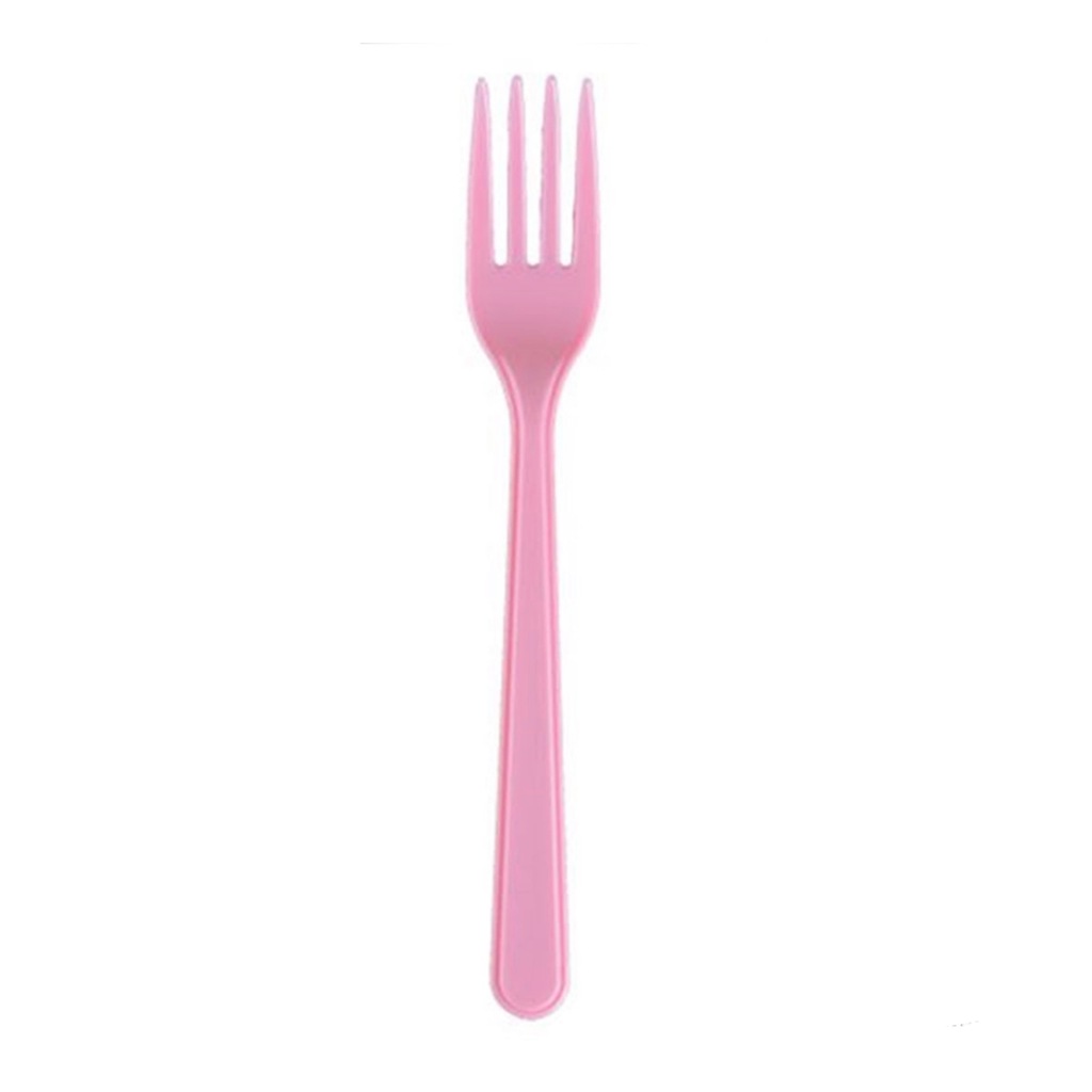 PLASTİK ÇATAL 25 AD-PEMBE