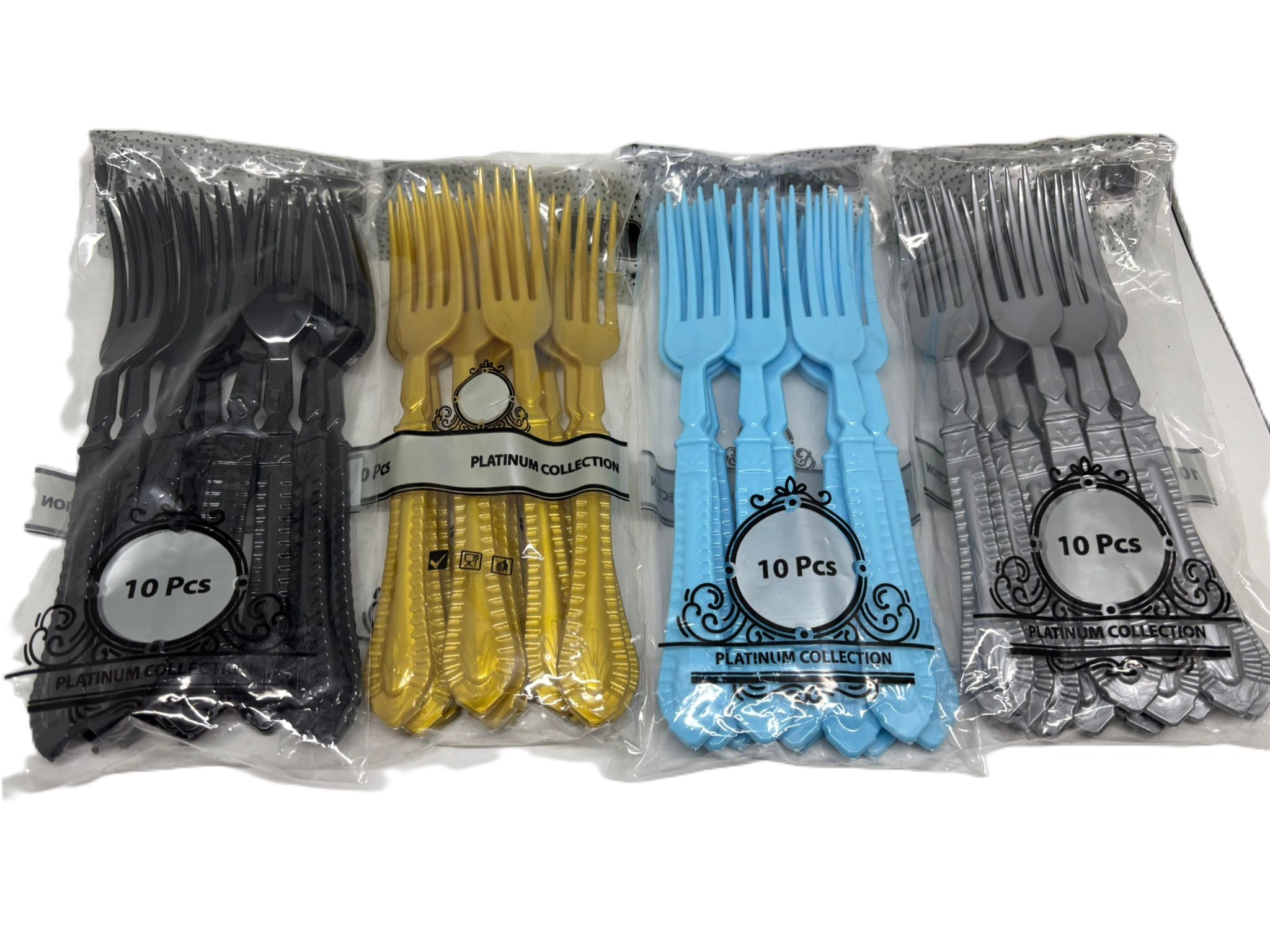 PLASTİK LÜKS ÇATAL 10 ADET