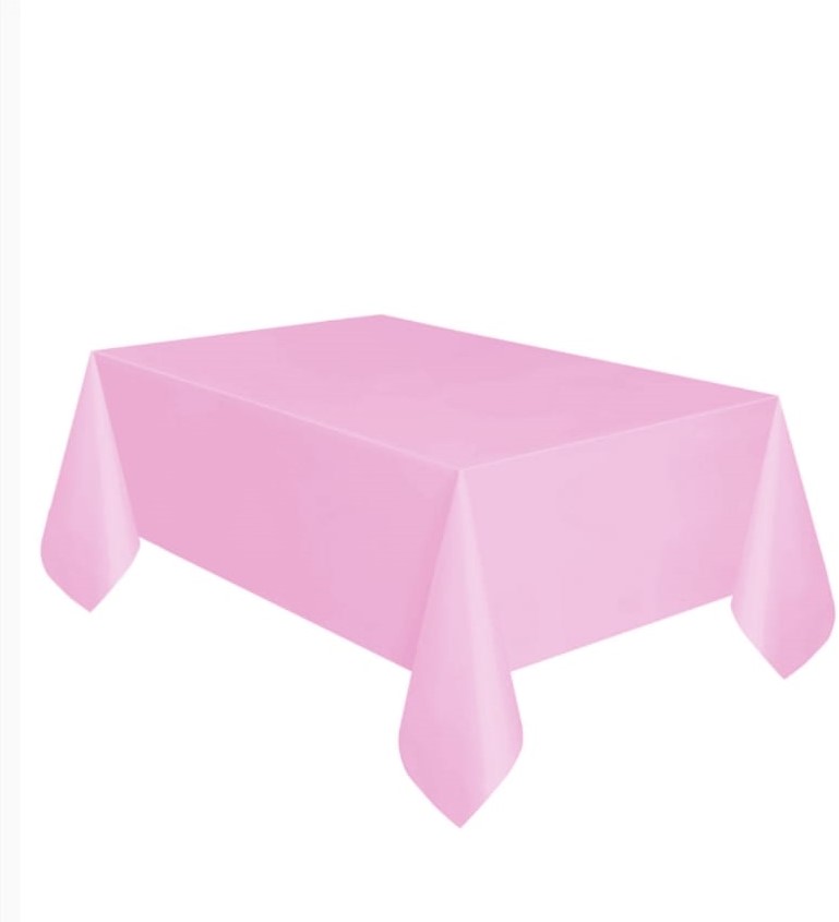 PLASTİK MASA ÖRTÜSÜ-PEMBE