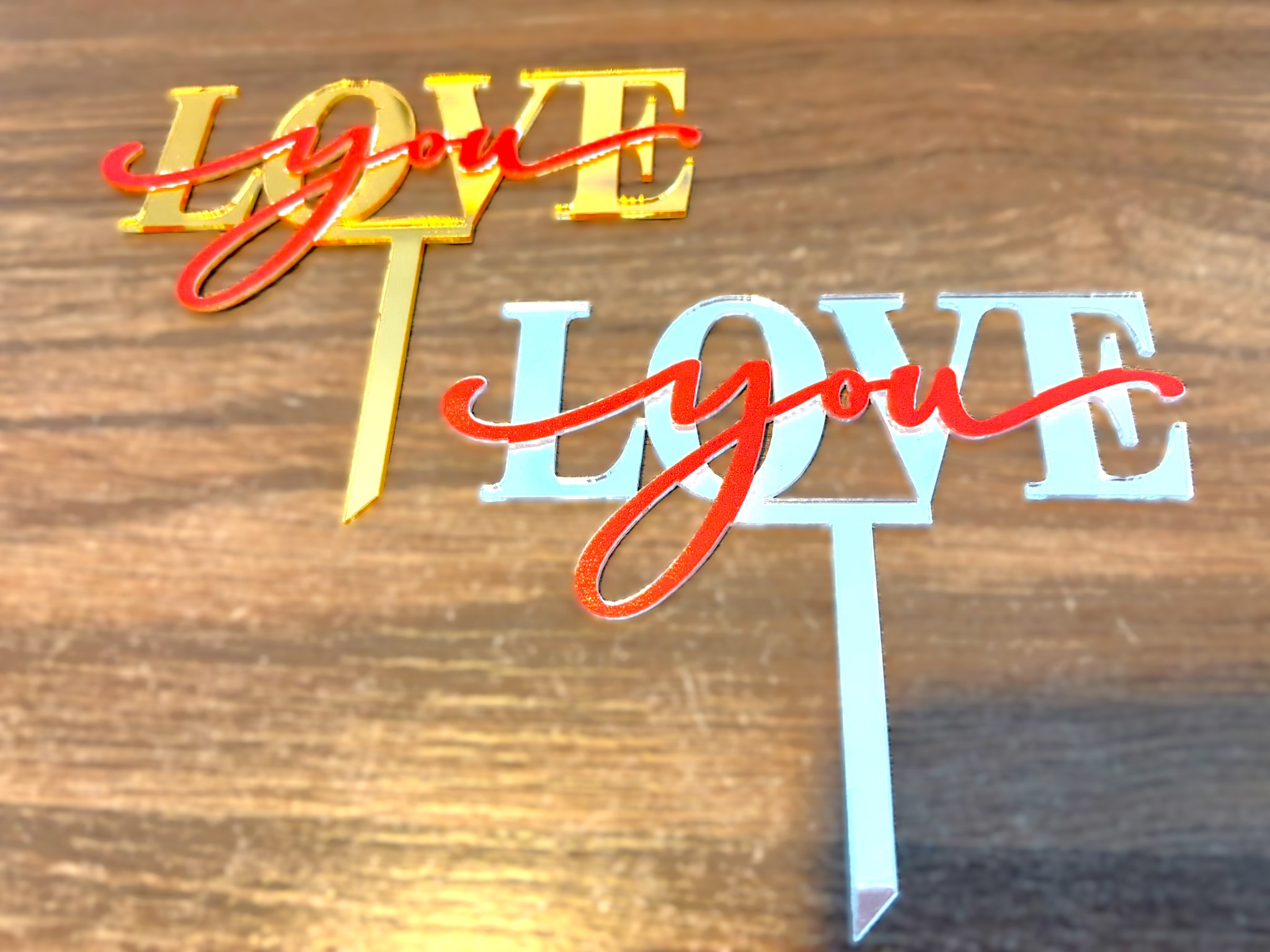 PLEKSİ LOVE YOU ÇİFT RENK