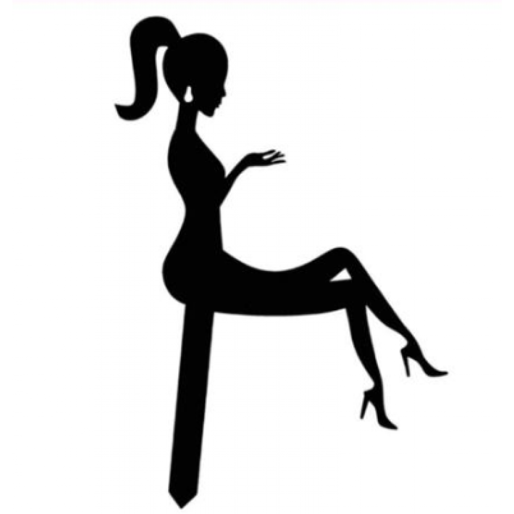 PLEKSİ SILHOUETTE GIRL SCWARZ SİYAH