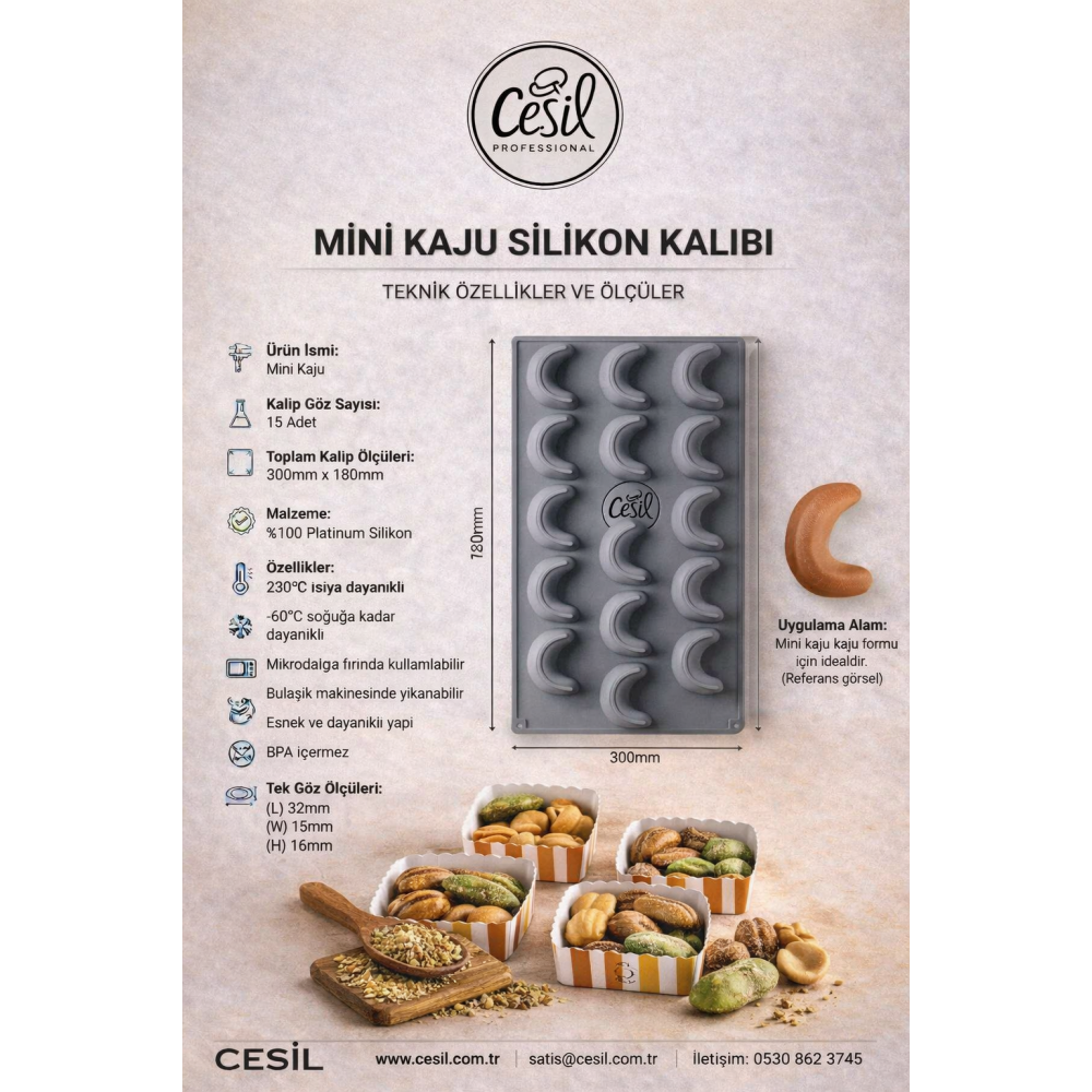 PREMIUM MİNİ KAJU SİLİKON KALIP