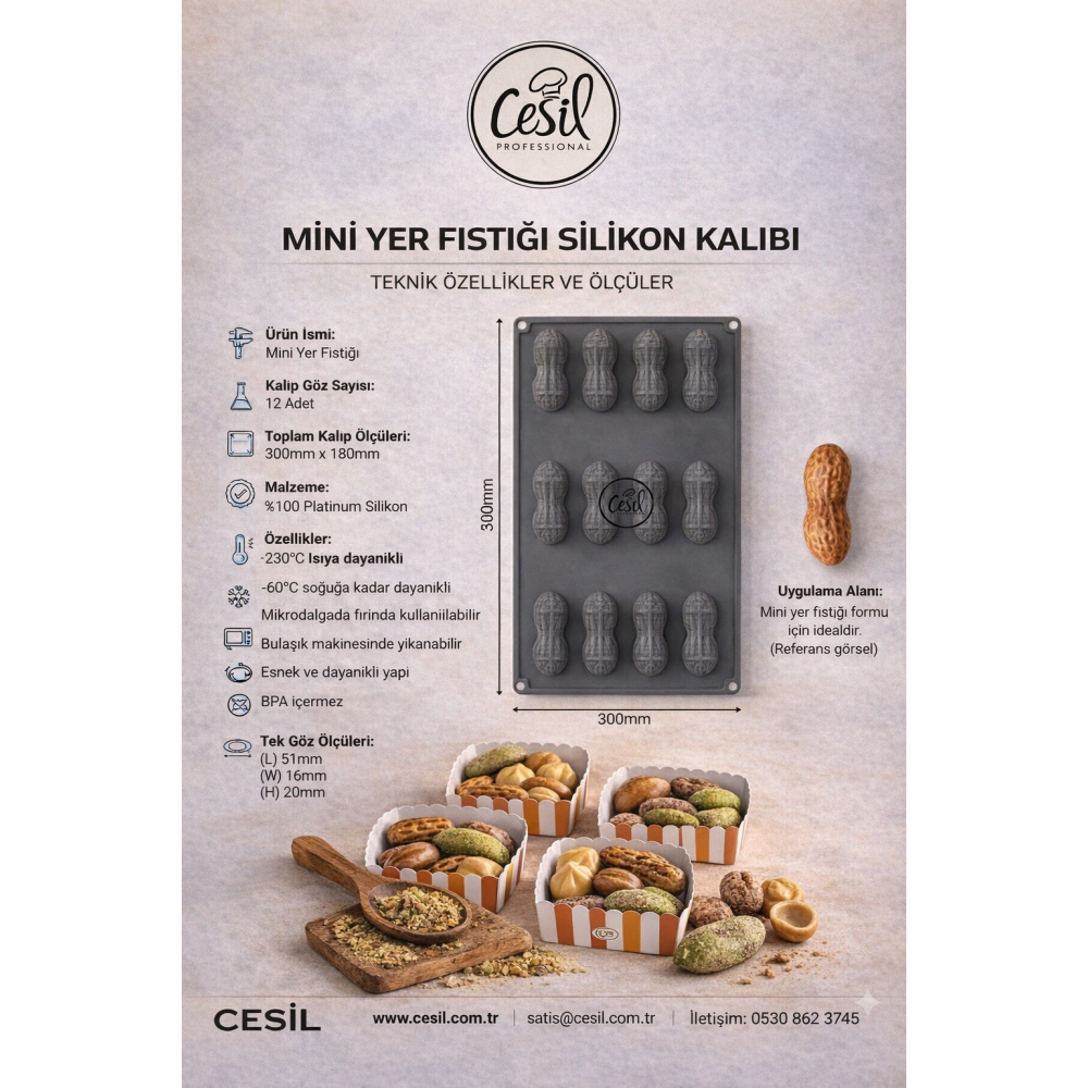 PREMIUM MİNİ YER FISTIĞI SİLİKON KALIP