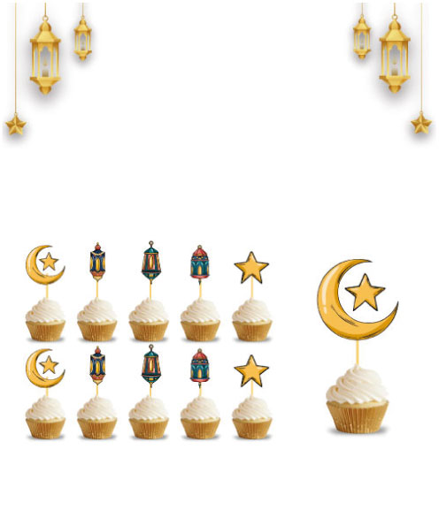 RAMAZAN KANDİL TEMA VARAKLI KÜRDAN 10 ADET