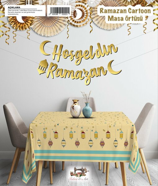 RAMAZAN KUMAŞ MASA ÖRTÜSÜ-CARTOON