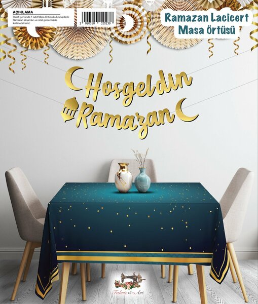 RAMAZAN KUMAŞ MASA ÖRTÜSÜ-LACİVERT