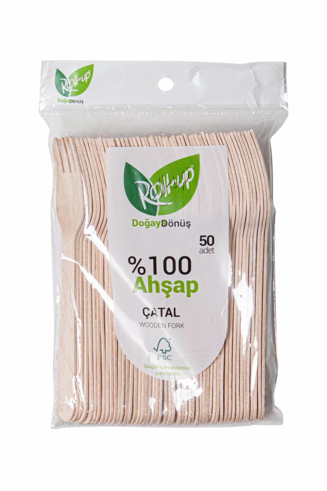 ROLL-UP AHŞAP ÇATAL 50 ADET