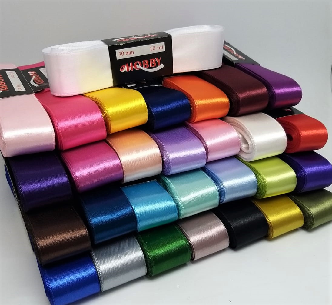SATEN KURDELE 30 MM X 10 MT ÇİFT TARAFLI