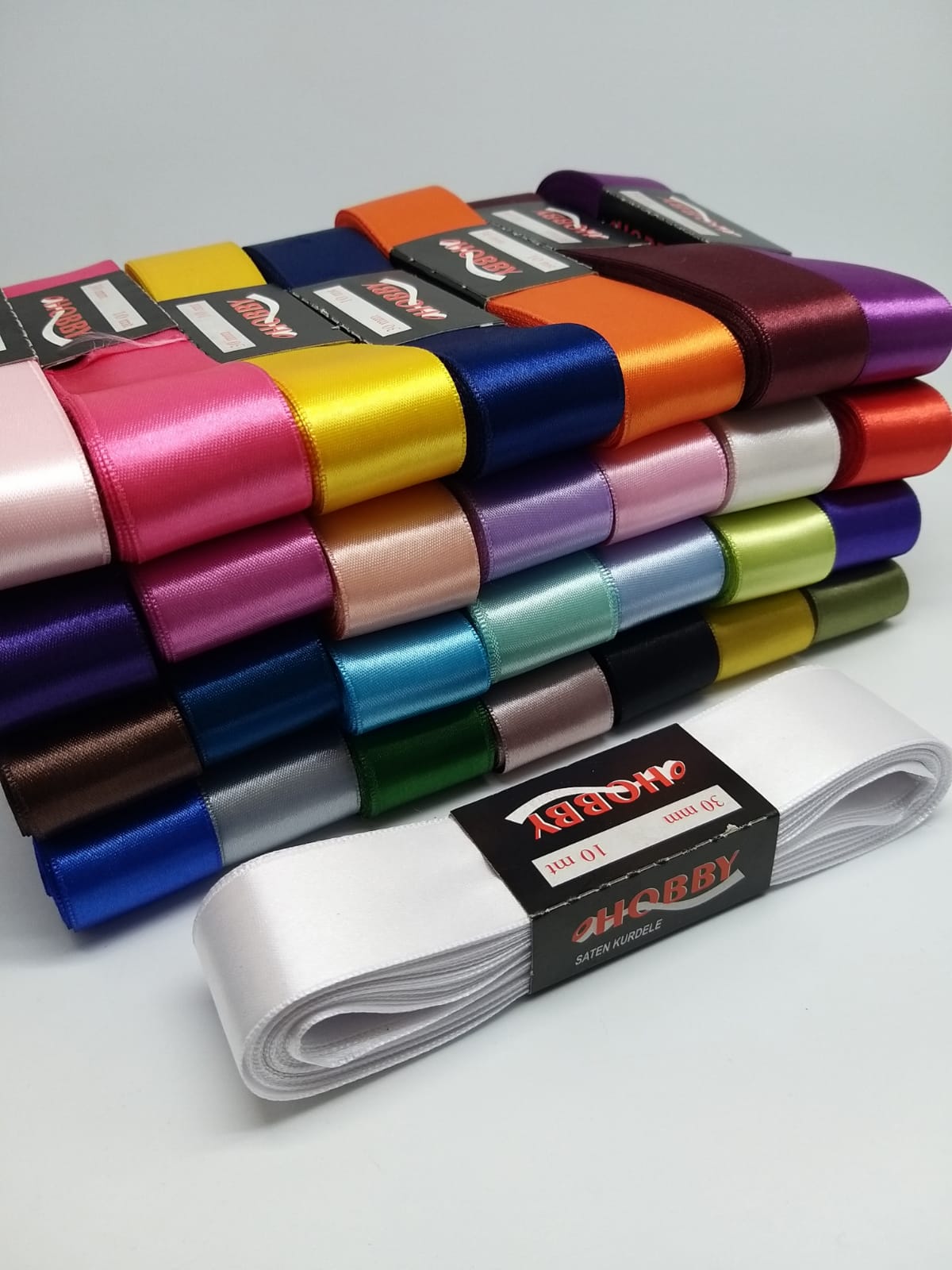 SATEN KURDELE 30 MM X 10 MT ÇİFT TARAFLI