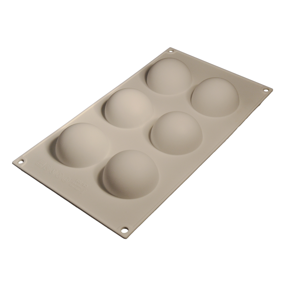 SİLİKON KALIP YARIM KÜRE 6 LI PCS-003
