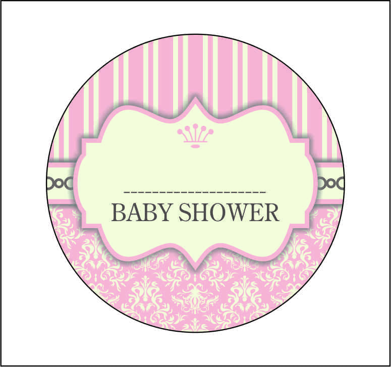 STİCKER 12 Lİ BABY SHOWER ÇERÇEVE PEMBE