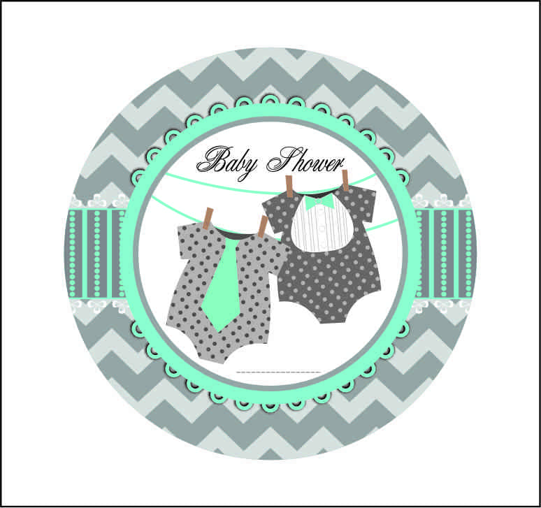 STİCKER 12 Lİ BABY SHOWER TULUMLU MAVİ