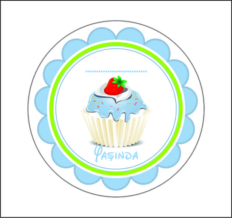 STİCKER 12 Lİ CUPCAKE