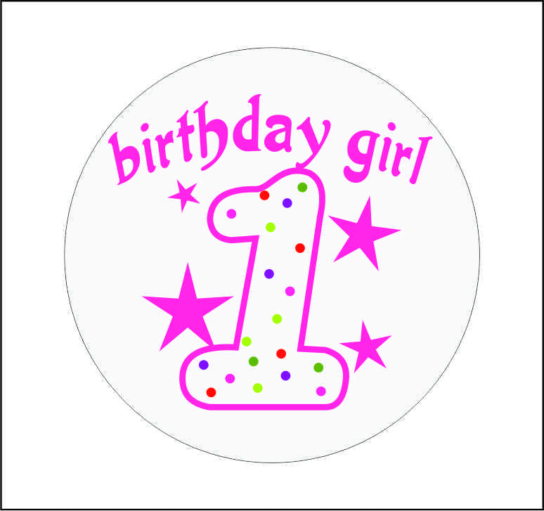 STİCKER ETİKET 12 Lİ 1ST BIRTHDAY GIRL
