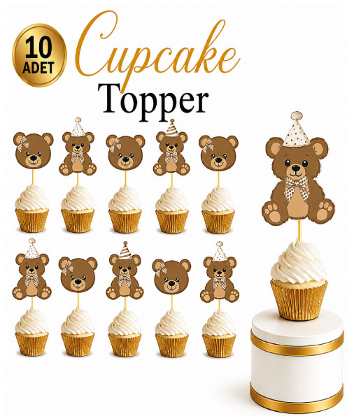 TEDDY BEAR ÖZEL KESİM MUFFİN KÜRDAN 10 LU
