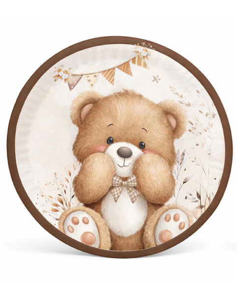 TEDDY BEAR PARTY TABAK 8 li