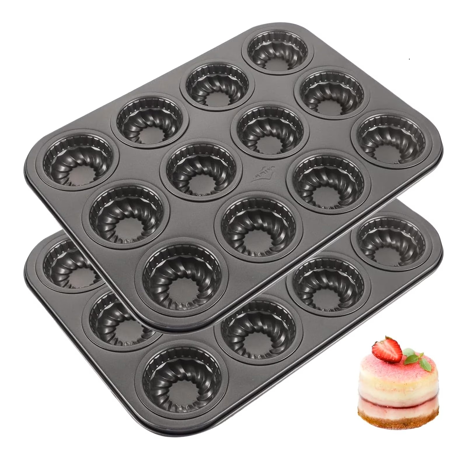 TEFLON MUFFİN 12 Lİ TEPSİ DİLİMLİ MODEL